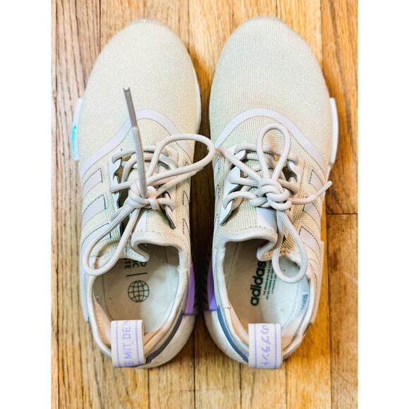 NEW-Adidas NMD R1-Gray/Purple Colorway-Size W6.5 - Picture 2 of 11